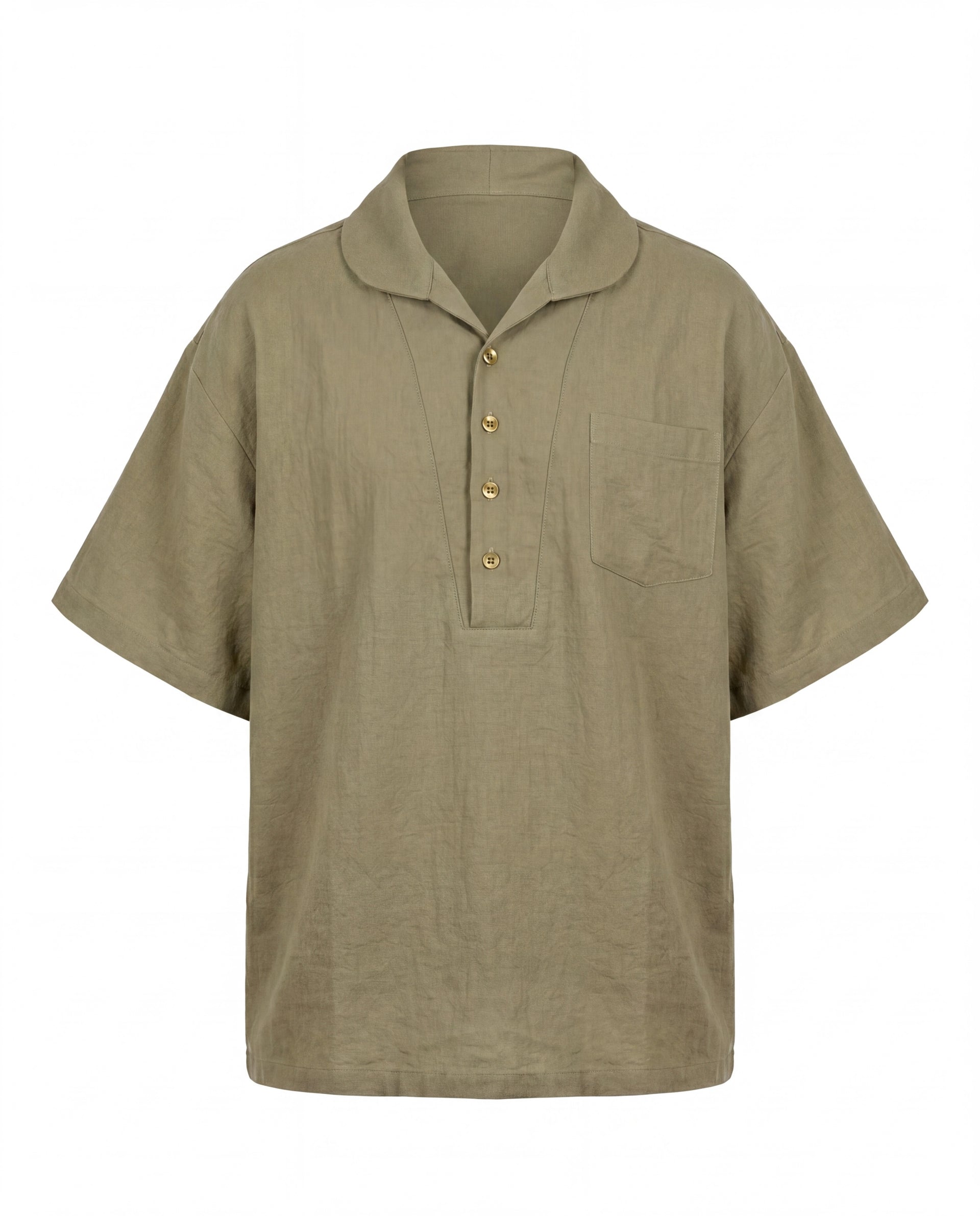 Oversized Linen Popover Shirt