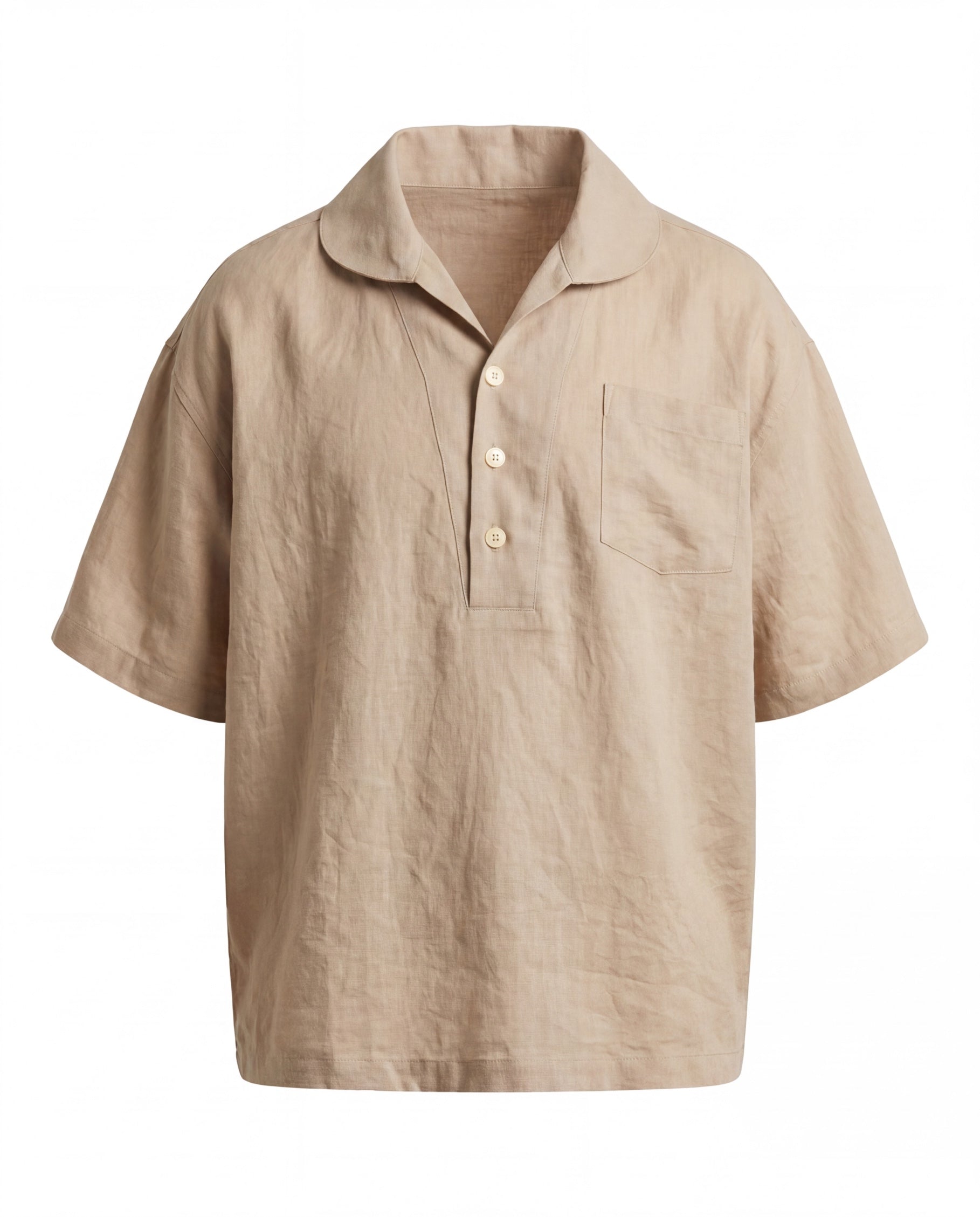 Oversized Linen Popover Shirt