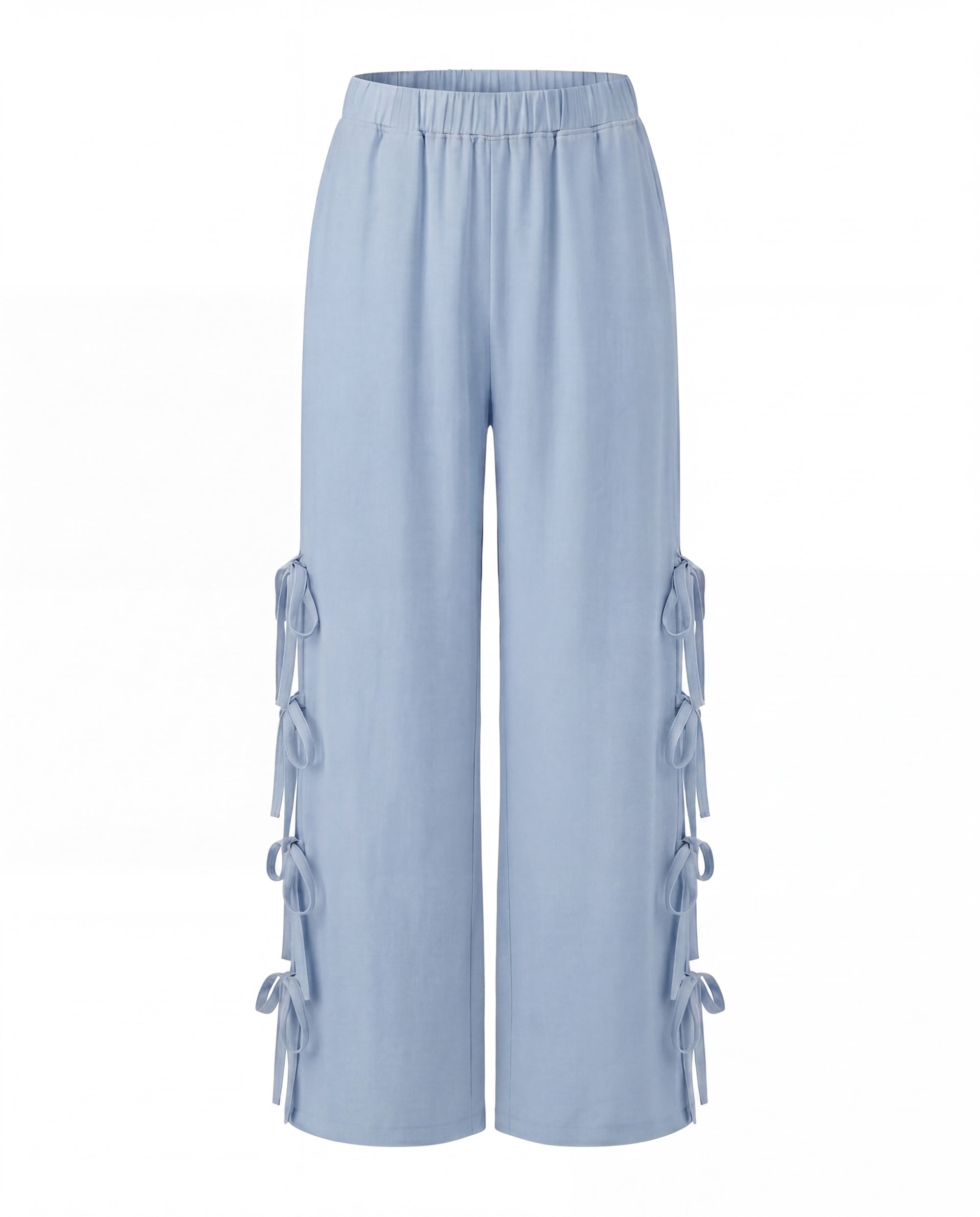 Ribbon Tie Linen Pants