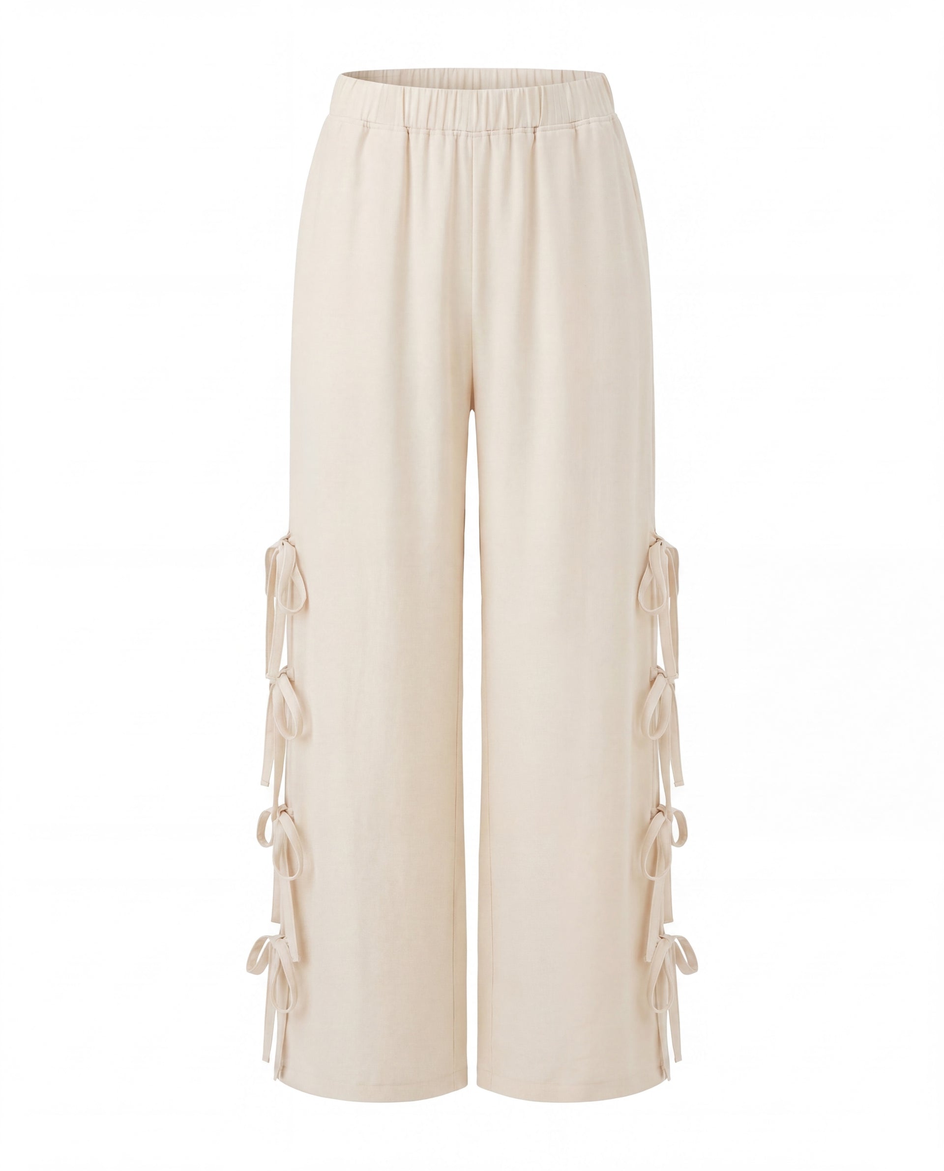 Ribbon Tie Linen Pants
