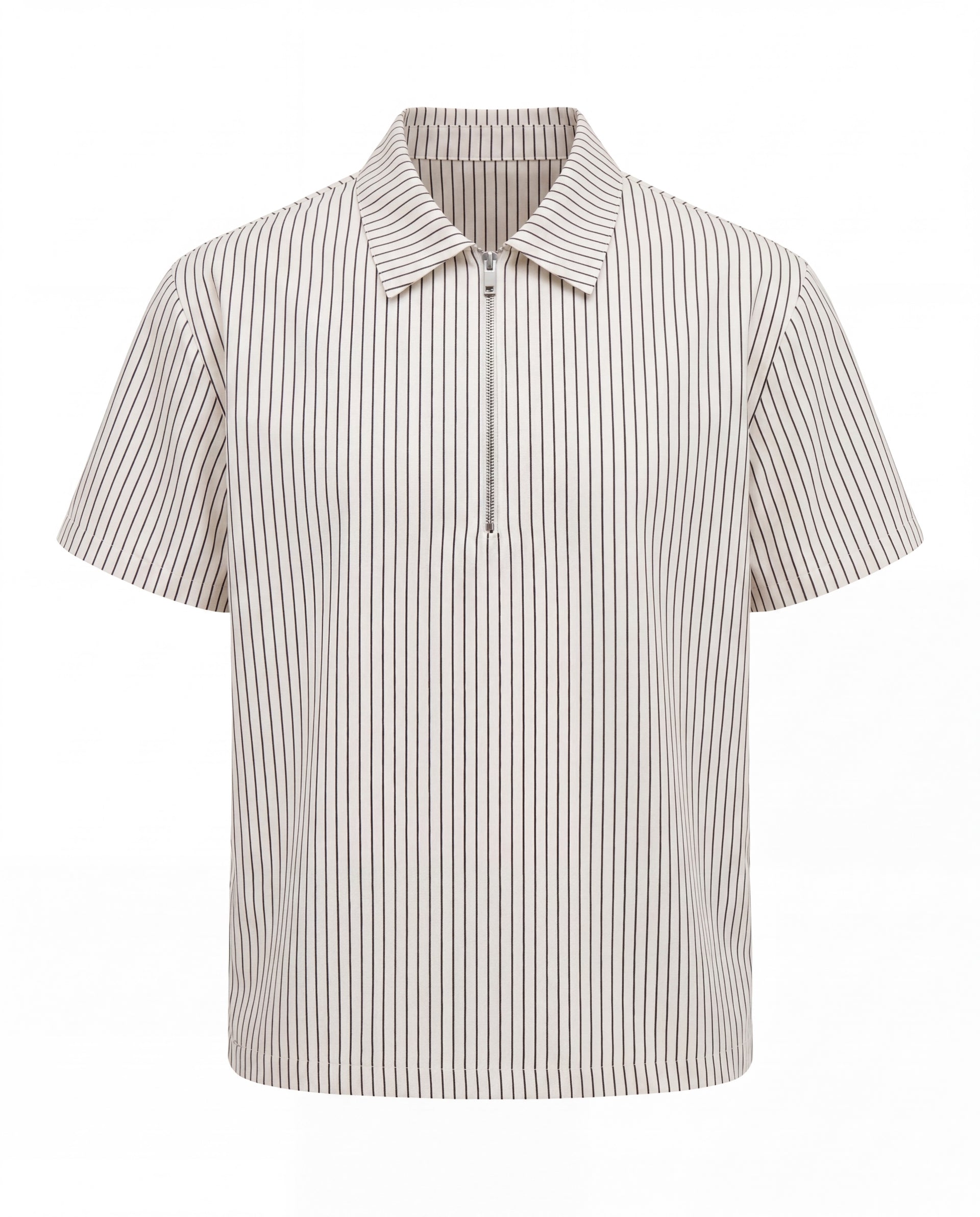 The Half Zip-up Stripe Polo